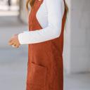  MY DREAM LIFE | Front Pockets Corduroy Overall Dress