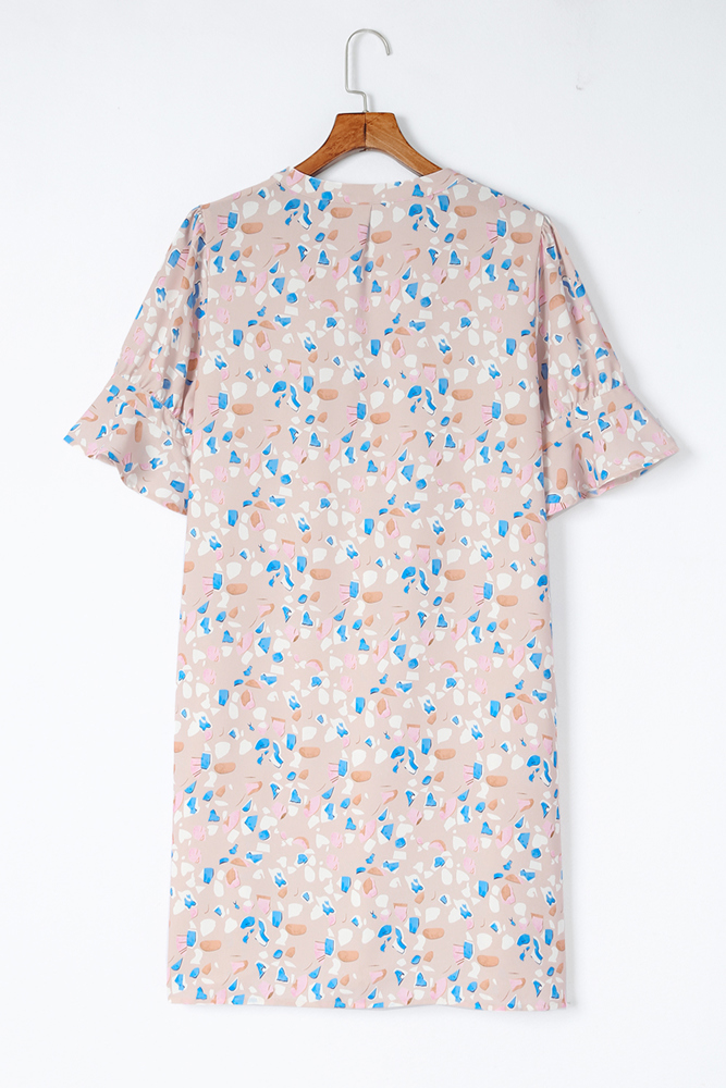 Abstract Print Shift Dress | Free shipping