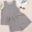  Corded Sleeveless Top and Pocketed Short Set