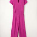  Ribbed Short Sleeve Wide Leg Jumpsuit Loungewear | S-XXL