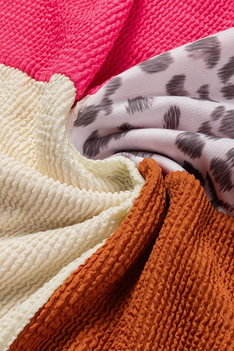 MY DREAM LIFE | Color Block & Patchwork Ribbed Top | S-2XL