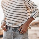  Casual Retro Striped Long Sleeve Top