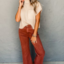  MY DREAM LIFE | Pocket Ribbed Knit Short Sleeve Sweater | S-XL