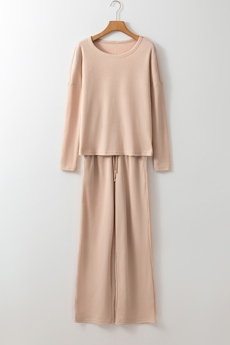 MY DREAM LIFE | Textured Long Sleeve Tops and Pants Lounge Set | S-XXL