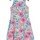  Colorful Sleeveless Floral Mini Dress