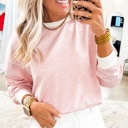  Stripe Contrast Edge Patchwork Long Sleeve Top | S-XL