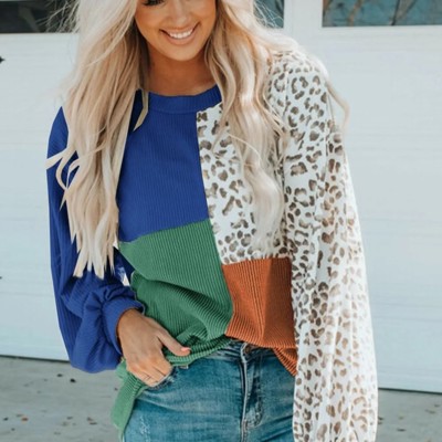 MY DREAM LIFE | Color Block & Patchwork Ribbed Top | S-2XL