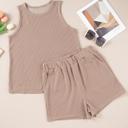  Corded Sleeveless Top and Pocketed Short Set