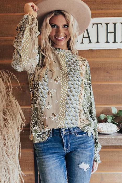 MY DREAM LIFE | Cuff Long Sleeve Blouse