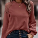  MY DREAM LIFE | Textured Lace Sleeve Pullover | S-2XL