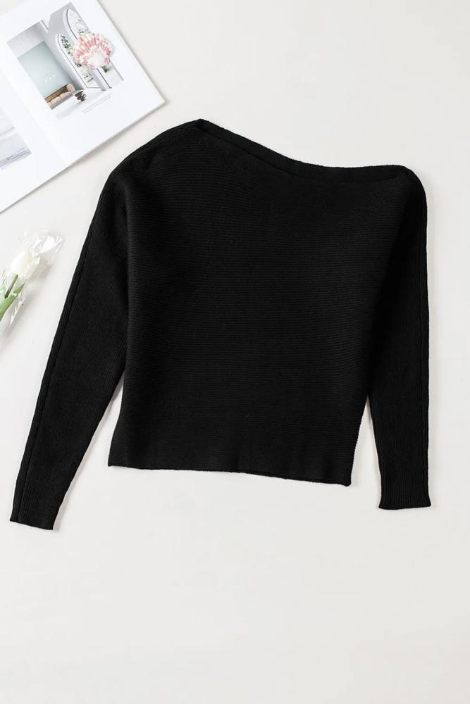 Off Shoulder Knit Sweater