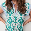  Bohemian Stripe Flutter Top | S-XL