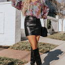 Vibrant Floral Tie V-Neck Blouse | Free Shipping