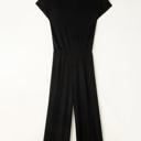  Ribbed Short Sleeve Wide Leg Jumpsuit