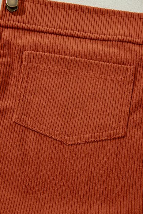 MY DREAM LIFE | Front Pockets Corduroy Overall Dress
