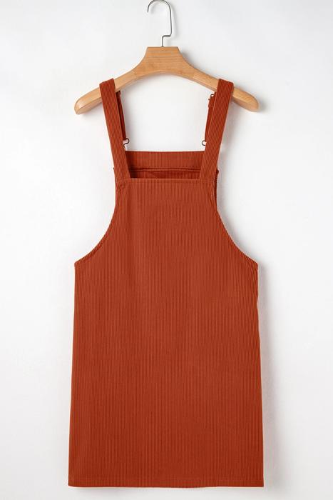 MY DREAM LIFE | Front Pockets Corduroy Overall Dress