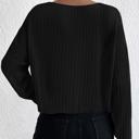  Casual Knit Long Sleeve Drop Shoulder Top | S-XL