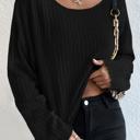 Casual Knit Long Sleeve Drop Shoulder Top | S-XL