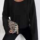  Casual Knit Long Sleeve Drop Shoulder Top | S-XL