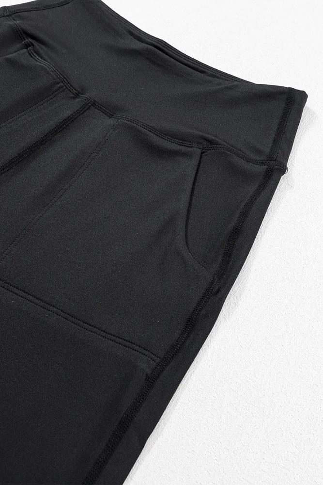 High Waist Pocketed Joggers With Exposed Seam