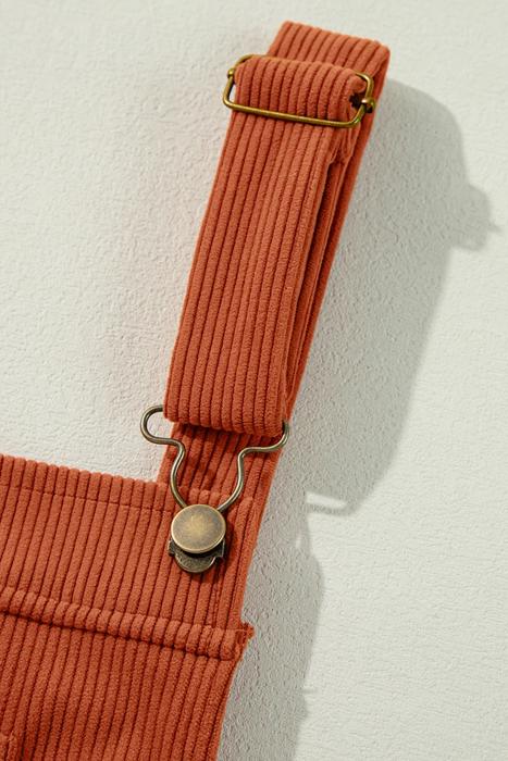 MY DREAM LIFE | Front Pockets Corduroy Overall Dress