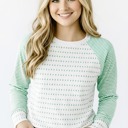  Spring Easy Patchwork Stripe Raglan Top | S-XL