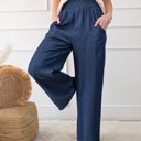  Side Pockets High Waist Wide Leg Lightweight Jeans Pants | S-XXL