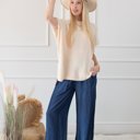  Side Pockets High Waist Wide Leg Lightweight Jeans Pants | S-XXL