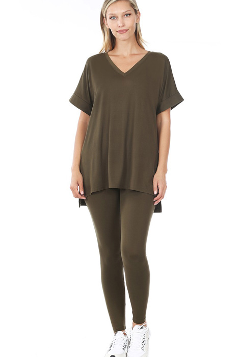 Buttery Soft Microfiber Short Sleeve Loungewear Set | S-3X