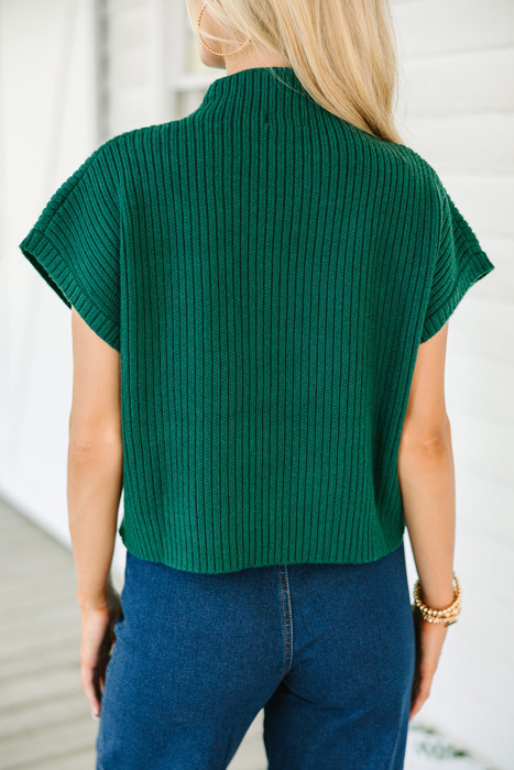 Pocket Ribbed Knit Short Sleeve Sweater | S-XL