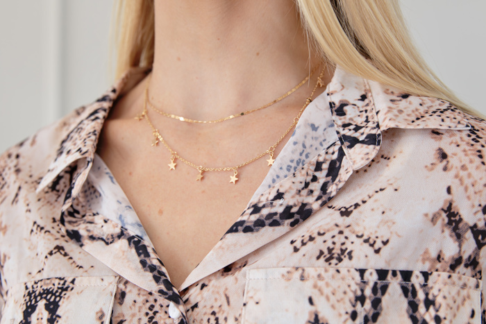 Delicate Double Layer Star Necklace | Free Shipping
