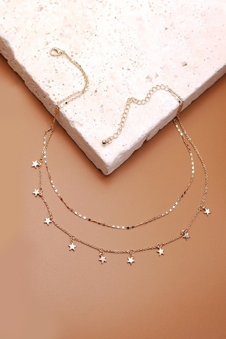 Delicate Double Layer Star Necklace | Free Shipping