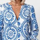  Bohemian Vine Print Puff Sleeve Blouse | S-XL