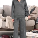  MY DREAM LIFE | Cozy Scuba Collared Pullover & Pants Set