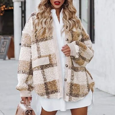 MY DREAM LIFE | Plaid Teddy Jacket | S-2XL