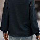  MY DREAM LIFE | Textured Lace Sleeve Pullover | S-2XL