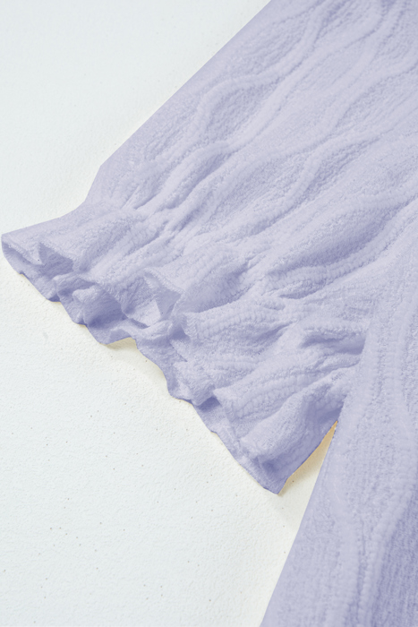 Spring Whisper Textured Puff Sleeve Blouse | S-2XL