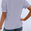  Spring Whisper Textured Puff Sleeve Blouse | S-2XL