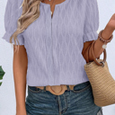  Spring Whisper Textured Puff Sleeve Blouse | S-2XL