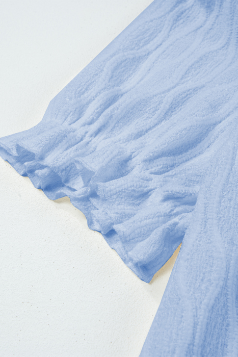 Spring Whisper Textured Puff Sleeve Blouse | S-2XL