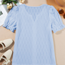  Spring Whisper Textured Puff Sleeve Blouse | S-2XL