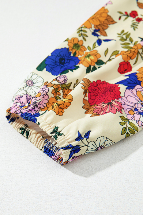 MY DREAM LIFE | Shoulder Charm Ruffle Floral Blouse | S-XL