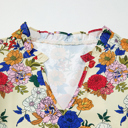  MY DREAM LIFE | Shoulder Charm Ruffle Floral Blouse | S-XL