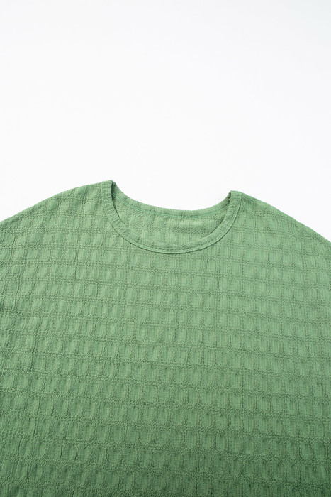 Color Textured Batwing Sleeve Top | S-XL