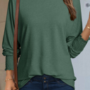  MY DREAM LIFE | Solid Shirred Cuff Daily Long sleeve Top | S-XL