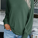  MY DREAM LIFE | Solid Shirred Cuff Daily Long sleeve Top | S-XL