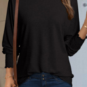  MY DREAM LIFE | Solid Shirred Cuff Daily Long sleeve Top | S-XL