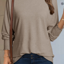  MY DREAM LIFE | Solid Shirred Cuff Daily Long sleeve Top | S-XL