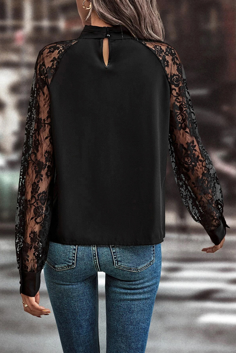 Dreamy Floral Lace Sleeve Blouse | S-XL