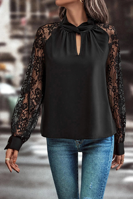 Dreamy Floral Lace Sleeve Blouse | S-XL